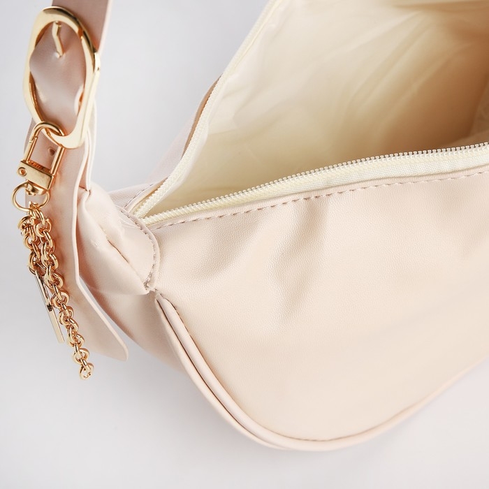 Сумка женская из искусственной кожи NAZAMOK, 28х15 см, бежевый цвет Сумка женская из искусственной кожи NAZAMOK, 28х15 см, бежевый цвет