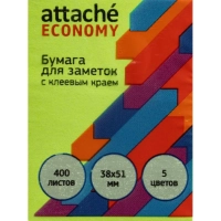Стикеры  с клеев.краем 38x51 мм, 400 лист, 5 неоновых цв