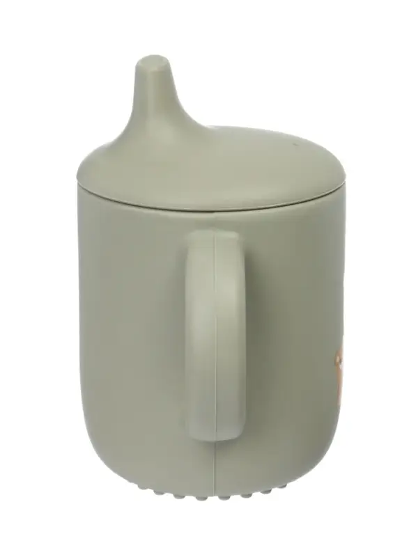 Поильник силиконовый с носиком, с ручками 6+ мес, 200 мл, серый, Крошка Я