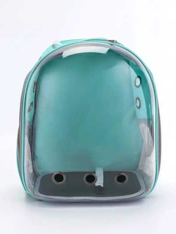 Рюкзак для переноски животных, 31&times;28&times;42 см, прозрачный, бирюзовый