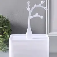 Шкатулка универсальная  "Цветущее дерево", 2 яруса,  17,2х10,5х24 см,  цвет белый