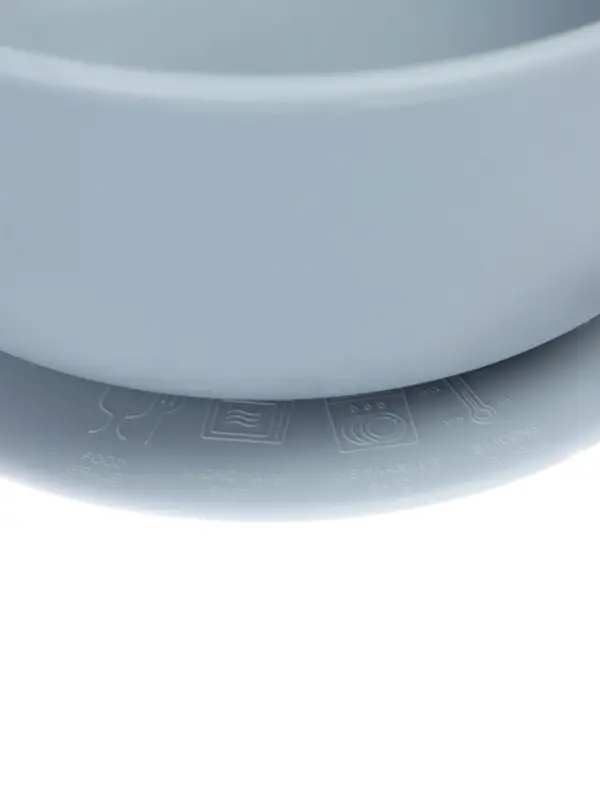 Детская силиконовая тарелка, со слонёнком, цвет серый