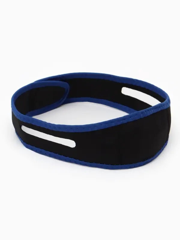 Маска текстильная против храпа, эластичная, на липучке, чёрная