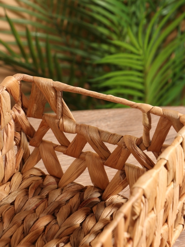 Корзина плетеная 26x19x12 см, водный гиацинт