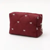 Косметичка кирпичик бантики, 19*8*10, коричневый