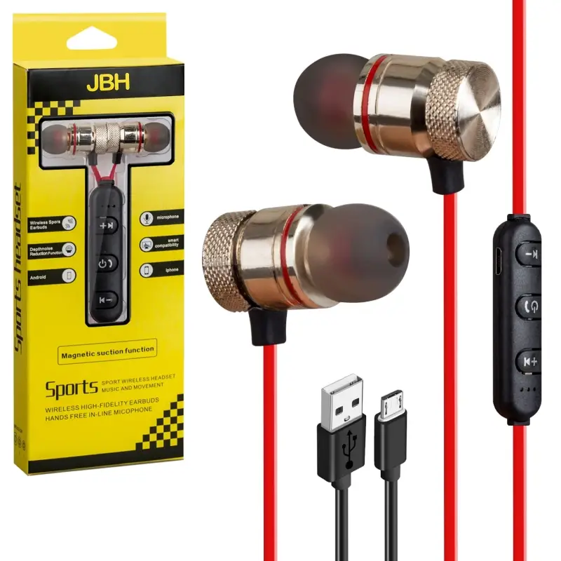 Наушники Bluetooth  BE-010 JBH красные