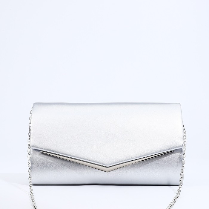 Сумка-клатч на магните, цвет серебряный Сумка-клатч на магните, цвет серебряный