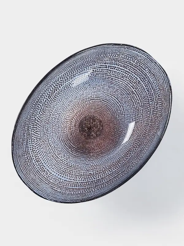 Блюдо сервировочное Inspiration, d=22 см, на ножке, стекло, фиолетовое