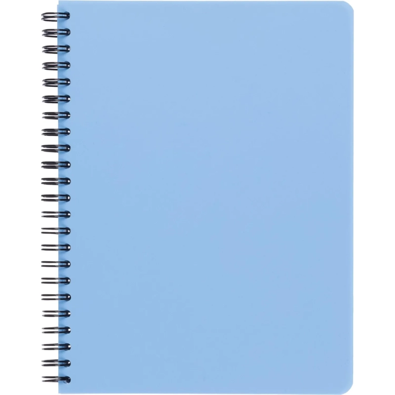 Бизнес-тетрадь А5,96л,кл,спир,пластик,тон.бл. Attache Bright colours Голуб
