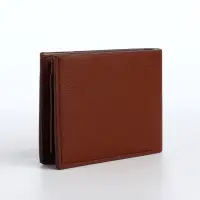 Портмоне мужское, без застёжки, отдел для карт, монет, коричневое