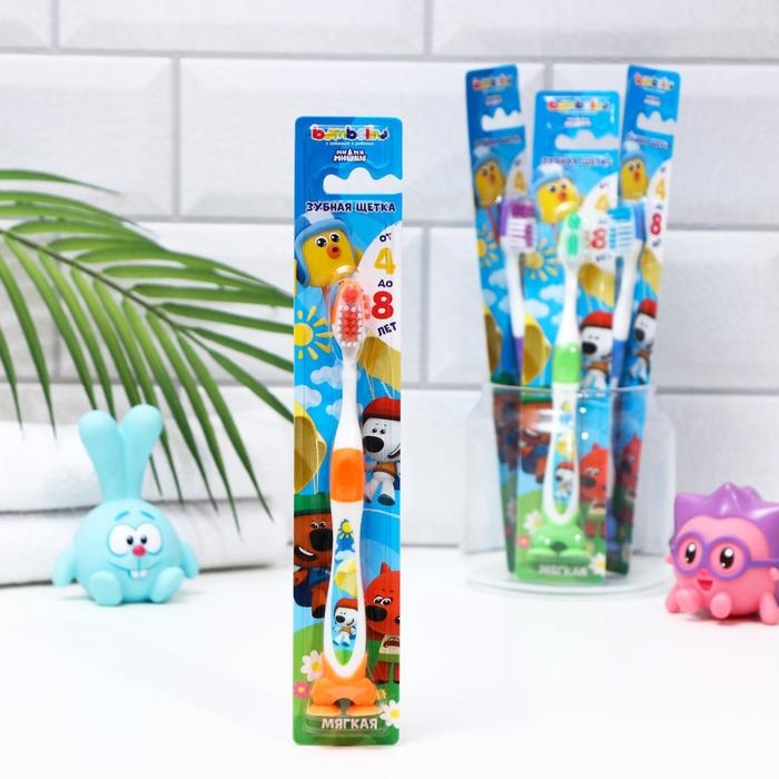 Зубная щётка детская Bambolina «МиМиМишки» мягкая, с подушечкой для чистки языка, 4-8 лет Зубная щётка детская Bambolina «МиМиМишки» мягкая, с подушечкой для чистки языка, 4-8 лет