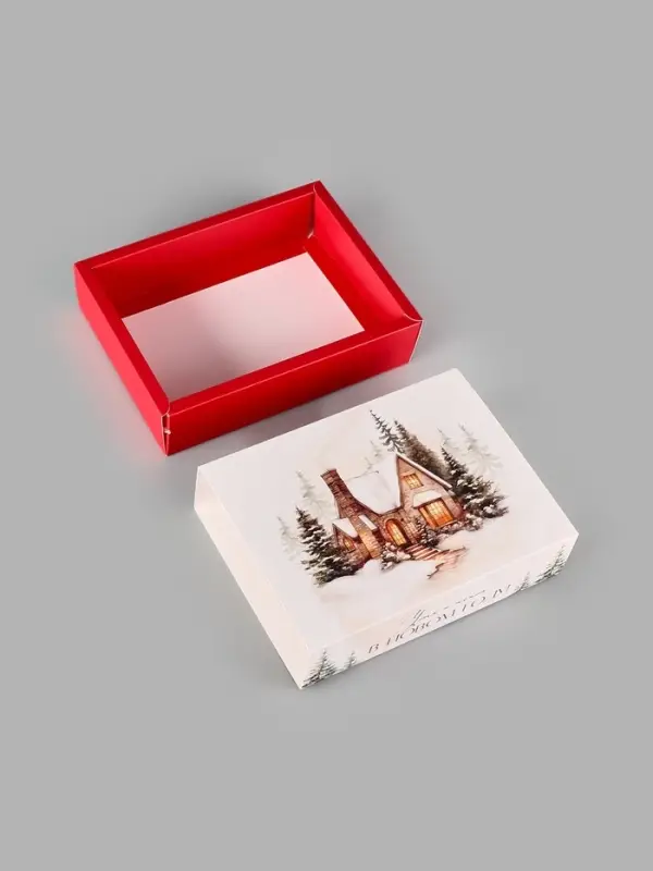 Коробка для сладостей &laquo;Новогодний венок&raquo;, 20&times;15&times;5 см
