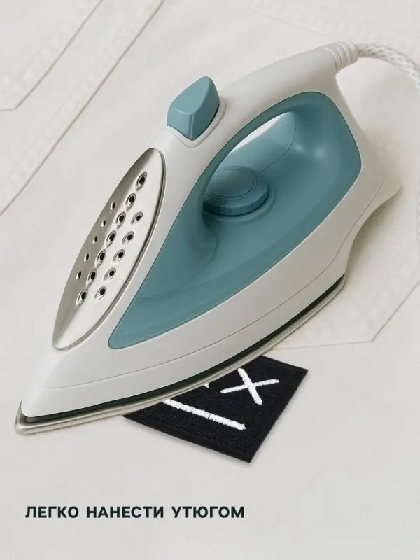 Термоаппликация «Смайл», 5×5 см, чёрная Термоаппликация «Смайл», 5×5 см, чёрная