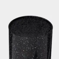 Подставка для ножей с наполнителем &laquo;Чёрный гранит&raquo;, 22&times;11 см, пластик, чёрная