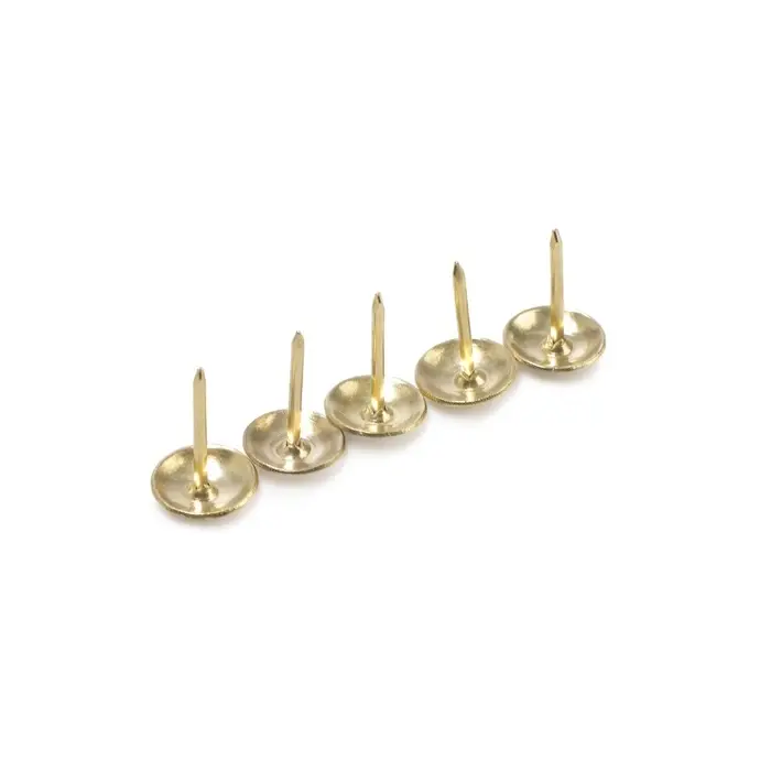 Гвозди ТУНДРА, декоративные, обивочные, фактурные, 11×16 мм, золото, фасовка 50 шт. Гвозди ТУНДРА, декоративные, обивочные, фактурные, 11×16 мм, золото, фасовка 50 шт.