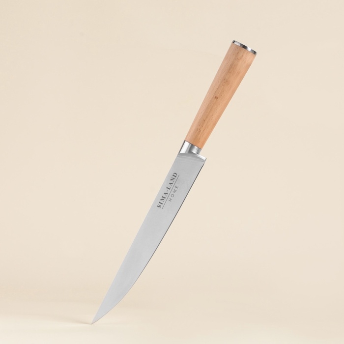 Нож кухонный разделочный SL Home «Калабрия», нержавеющая сталь, 20,5 см, бежевый Нож кухонный разделочный SL Home «Калабрия», нержавеющая сталь, 20,5 см, бежевый