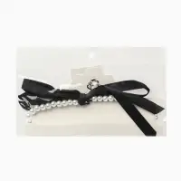 Бусы &laquo;Бантик&raquo;, жемчужины с завязкой, L= 40 см, черный, белый