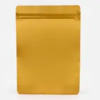 Пакет дой - пак, матовый, золотой с окном, 14&times;20+ 4 см