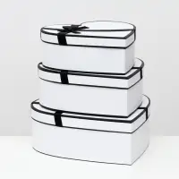 Набор подарочных коробок 3 в 1 &laquo;Сердца&raquo;, 33&times;32&times;11.5 - 26&times;25&times;9.5 см