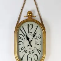 Часы настенные интерьерные &laquo;Кортили&raquo;, дискретный ход, на подвесе, 35&times;64 см, золотистые, от батарейки 1&times;АА
