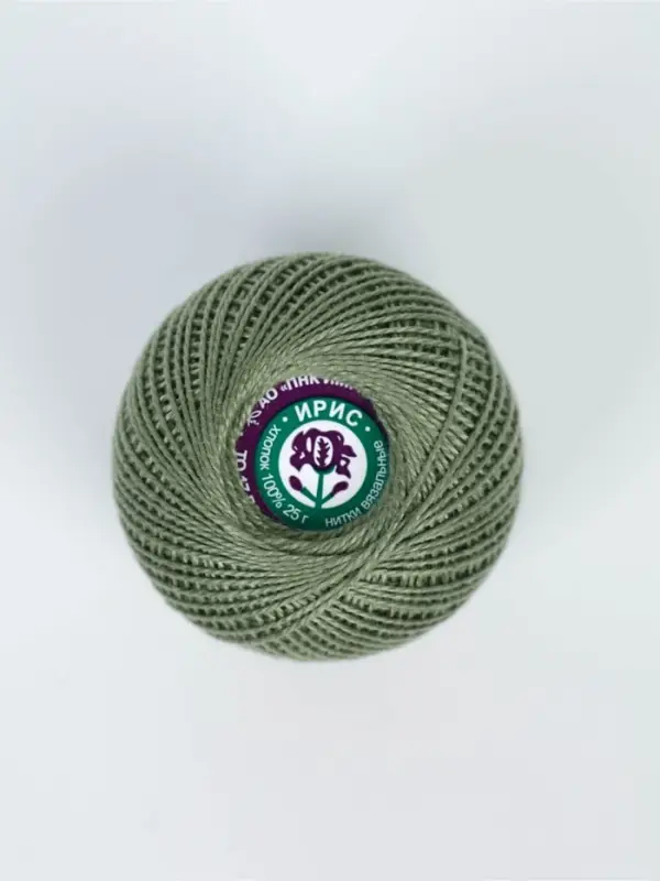 Нитки вязальные "Ирис" 150м/25г 100% мерсеризованный хлопок (6704)