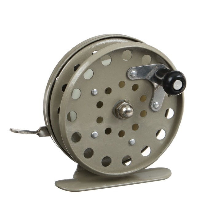 Катушка инерционная, металл, диаметр 6.5 см, цвет серый, 808 Катушка инерционная, металл, диаметр 6.5 см, цвет серый, 808