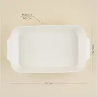 Форма для запекания SL Home &laquo;Санторини&raquo;, 2.5 л, 36&times;20.5&times;6.5 см, жаропрочная керамика, белая