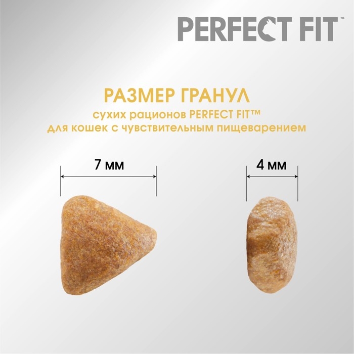 Сухой корм Perfect Fit для чувствительных кошек, индейка, 650 г Сухой корм Perfect Fit для чувствительных кошек, индейка, 650 г