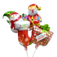 Воздушный шар фольгированный 12" «Снеговик с шарфиком»