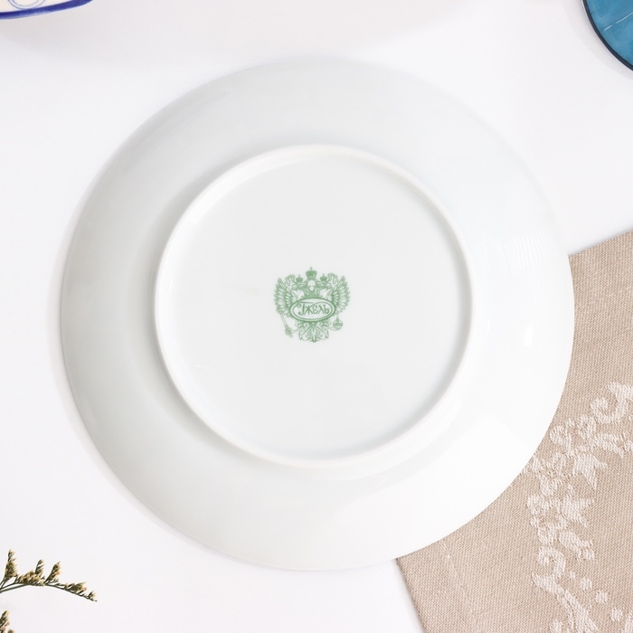 Тарелка Тарелка "Романс букет", д-175мм, нео гжель