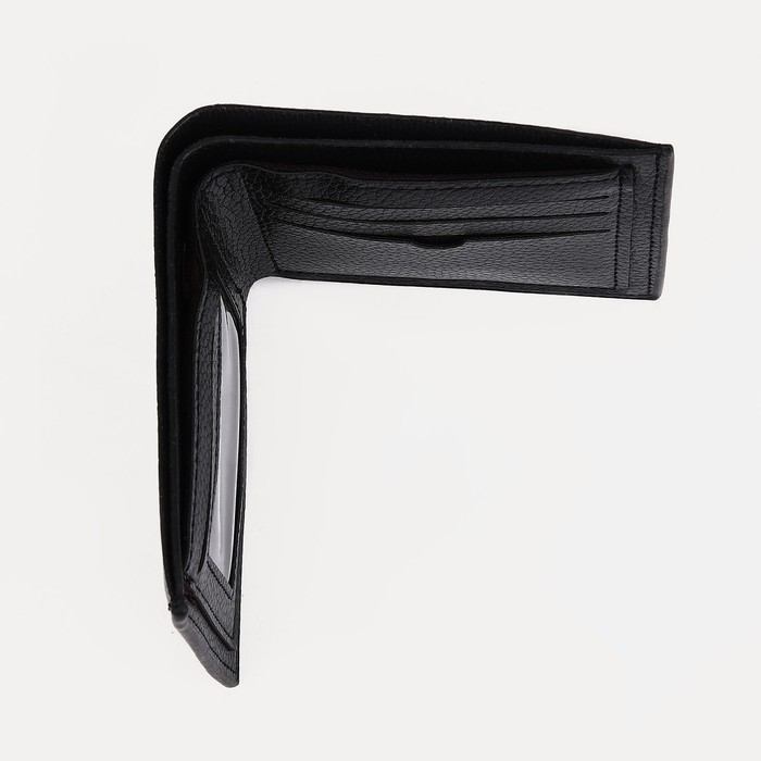 Портмоне мужское для купюр, для карт, цвет чёрный Портмоне мужское для купюр, для карт, цвет чёрный