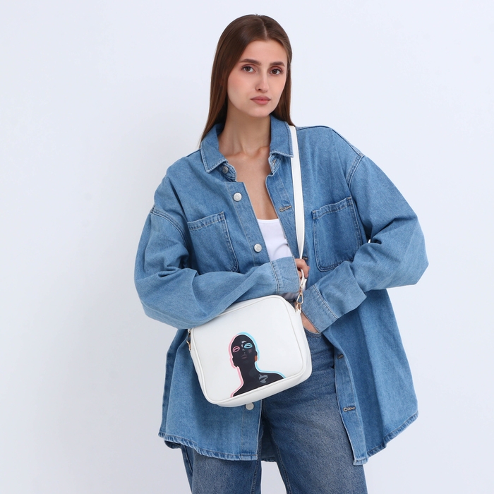 Сумка женская через плечо TEXTURA, маленького размера, цвет белый Сумка женская через плечо TEXTURA, маленького размера, цвет белый