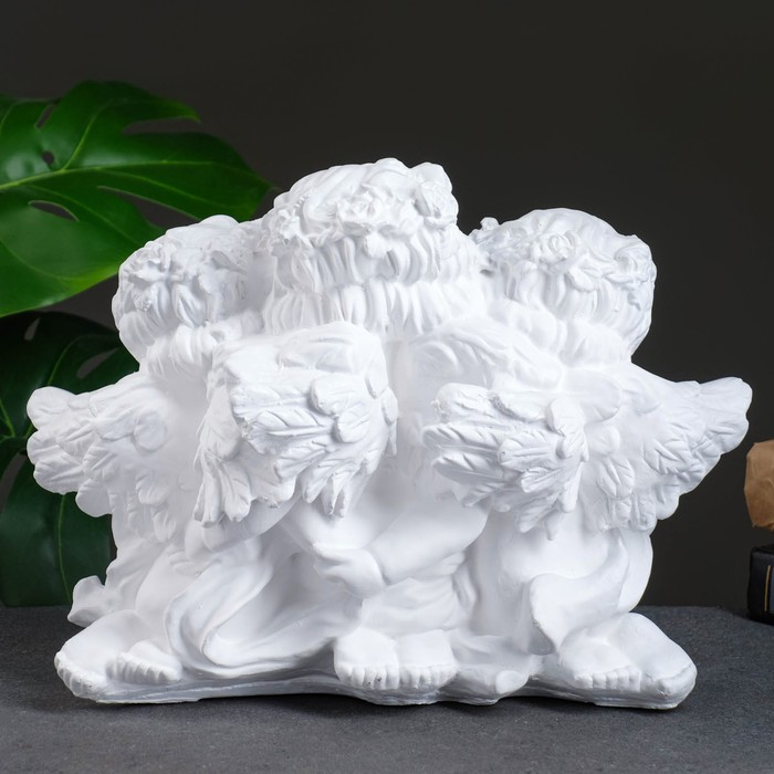 Фигура  Фигура "Ангел тройной" белый 16х28х22см