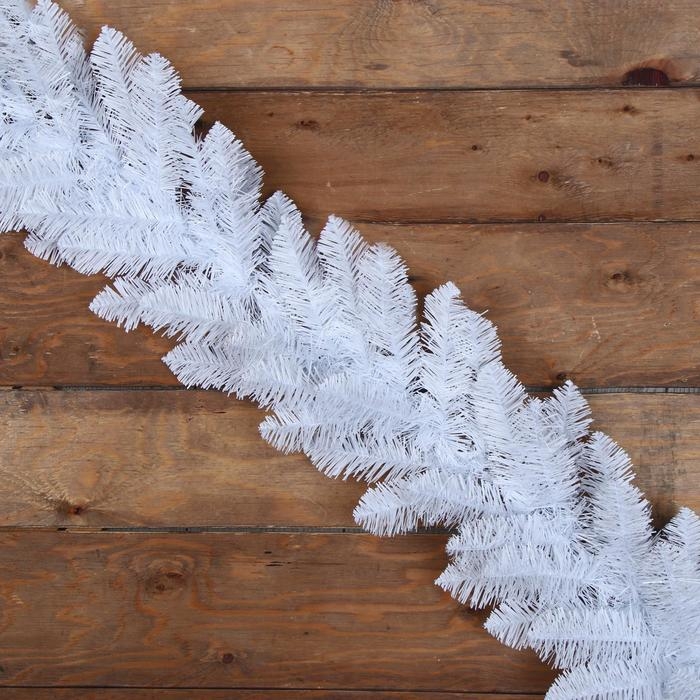 Гирлянда хвойная  Гирлянда хвойная "Белая" Интерьерная d-32 см, дл 270 см