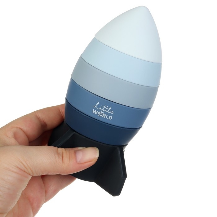 Развивающая игрушка - пирамидка «Ракета», силикон, Mum&Baby Развивающая игрушка - пирамидка «Ракета», силикон, Mum&Baby