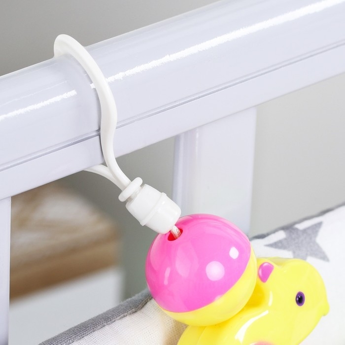 Растяжка на кроватку/коляску «Забавные зверята», 3 игрушки с погремушками, Крошка Я Растяжка на кроватку/коляску «Забавные зверята», 3 игрушки с погремушками, Крошка Я