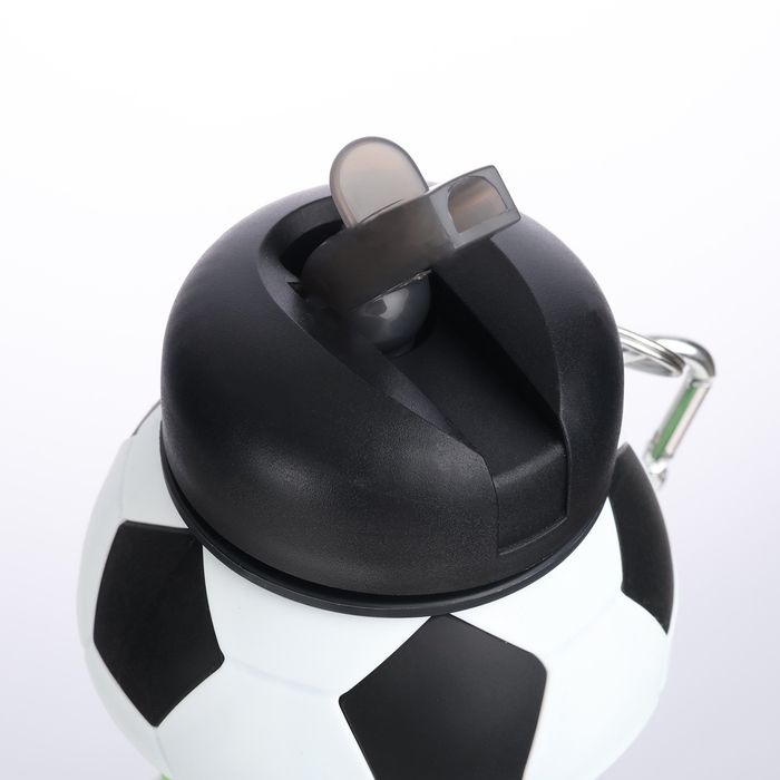 Бутылка для воды, 550 мл,  Бутылка для воды, 550 мл, "Футбольный мяч", складная, 18 х 8.7 см