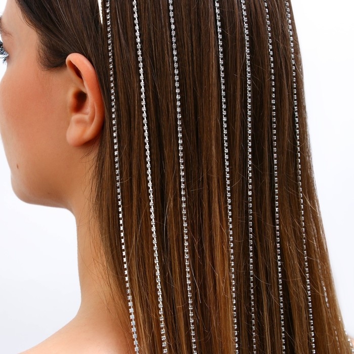 Ободок для волос со стразами «Блистай» 0.5 х 12 х 42 см Ободок для волос со стразами «Блистай» 0.5 х 12 х 42 см