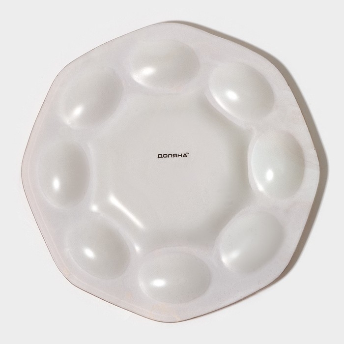 Подставка стеклянная для яиц Доляна «Со светлой Пасхой», d=21 см, 8 ячеек Подставка стеклянная для яиц Доляна «Со светлой Пасхой», d=21 см, 8 ячеек