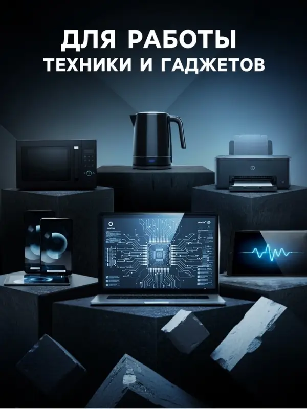 Удлинитель сетевой, 4 розетки (3 евро + 1 универсальная), 3 м, 1300 Вт, 3&times;0.75 мм2, с заземлением, с выключателем, чёрный