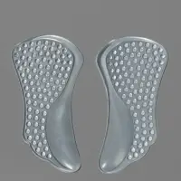 Полустельки для обуви, с супинатором, массажные, на клеевой основе, силиконовые, 12&times;6 см, пара, прозрачные
