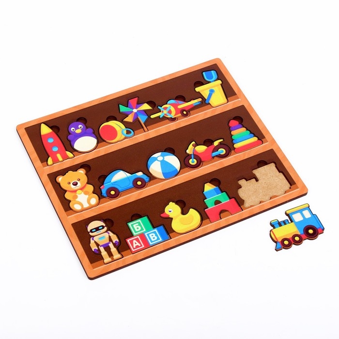 Сортер «Игрушки на полках» Сортер «Игрушки на полках»