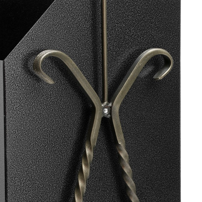 Урна уличная Урна уличная "Квадратная на гнутых ножках" с крышей 22 л, серая, бак 0,5 мм, 63 х 33 х 33 см