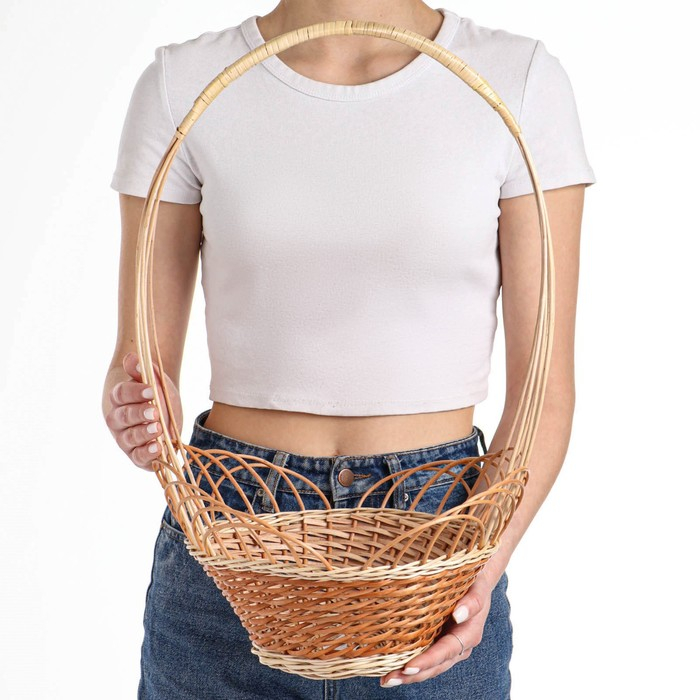 Корзина с веерообразной ручкой, D=27, 51см Корзина с веерообразной ручкой, D=27, 51см