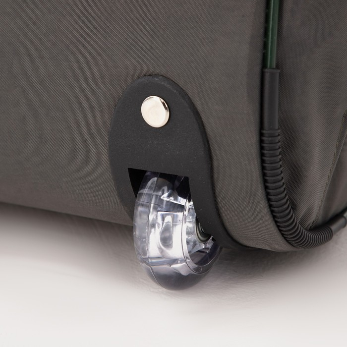 Сумка дорожная на колесах, отдел на молнии, 3 наружных кармана, цвет серый Сумка дорожная на колесах, отдел на молнии, 3 наружных кармана, цвет серый