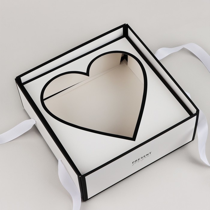 Коробка для цветов с формовым вкладышем и PVC крышкой «Present», 23.5 х 23.5 х 15 см Коробка для цветов с формовым вкладышем и PVC крышкой «Present», 23.5 х 23.5 х 15 см