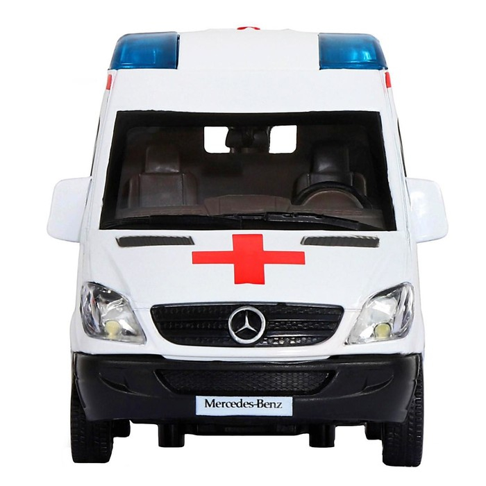 Машина металлическая «Mercedes Sprinter. Скорая помощь» 1:32, инерция, цвет белый, световые и звуковые эффекты Машина металлическая «Mercedes Sprinter. Скорая помощь» 1:32, инерция, цвет белый, световые и звуковые эффекты
