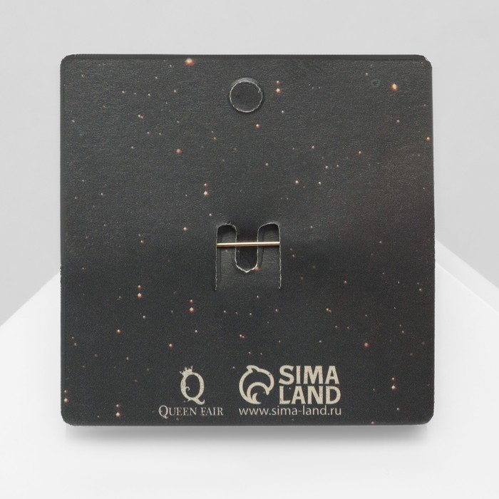 Брошь «Сердце» крылатое, цвет белый в золоте Брошь «Сердце» крылатое, цвет белый в золоте