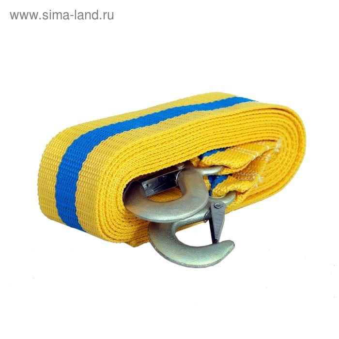 Трос буксировочный Goodyear, 7 т, 5 м х 6 см, 2 крюка, сумка- мешок Трос буксировочный Goodyear, 7 т, 5 м х 6 см, 2 крюка, сумка- мешок