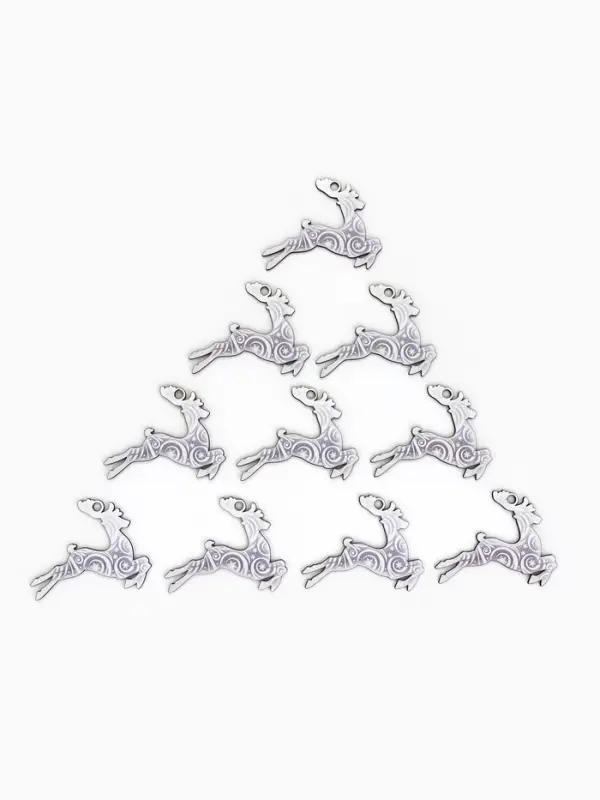 Ёлочная игрушка деревянная &laquo;Новый год: олень&raquo;, набор 10 шт.